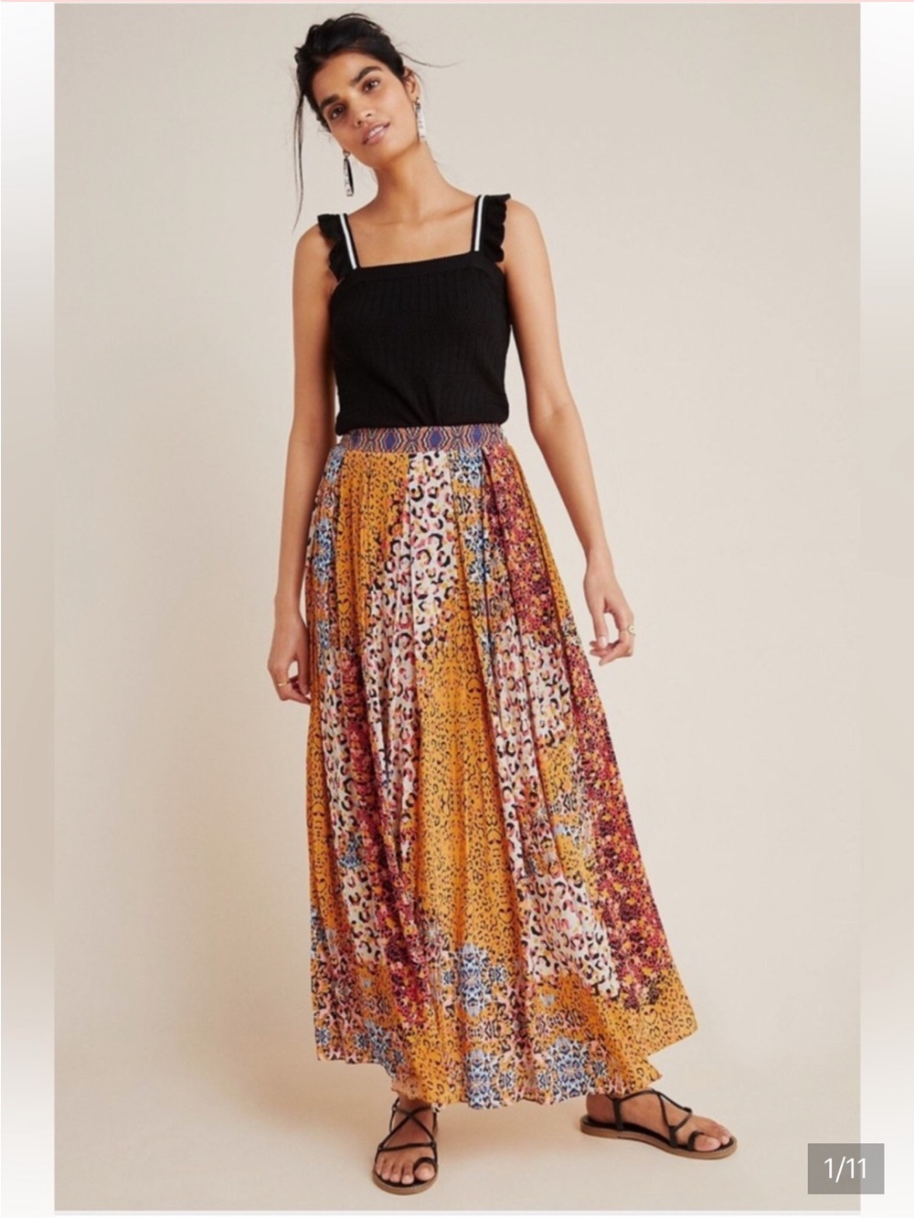Anthropologie Bhanuni by Jyoti Panthera Maxi Skirt